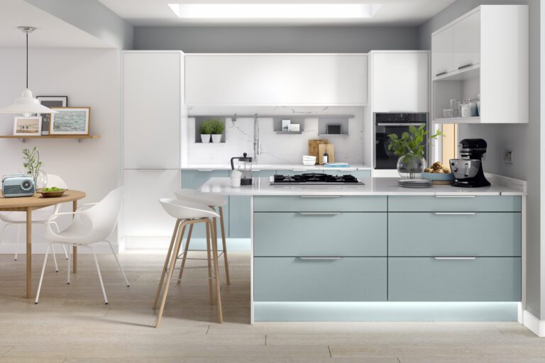 Handleless Kitchens 3 white fjord metallic scaled