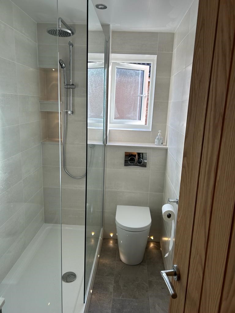 small bathroom with shower